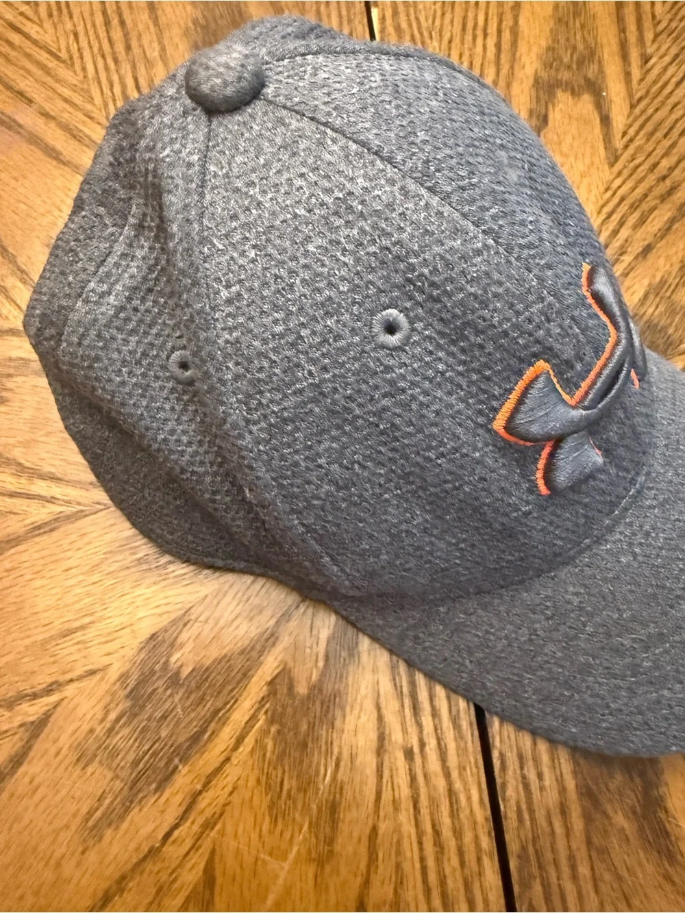 Under Armour Gray Hat with Orange Outline Logo